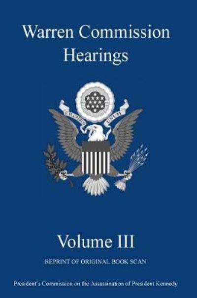 Cover for Michigan Legal Publishing Ltd · Warren Commission Hearings (Gebundenes Buch) (2018)