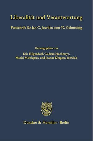 Cover for Eric Hilgendorf · Liberalität und Verantwortung (Book) (2023)