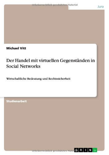 Cover for Vitt · Der Handel mit virtuellen Gegenstä (Book) [German edition] (2011)