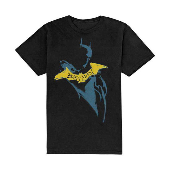 Cover for DC Comics · DC Comics Unisex T-Shirt: The Batman Yellow Sketch (Black) (T-shirt)