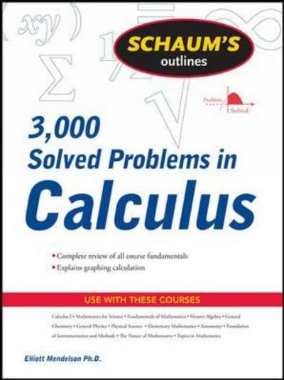 Cover for Elliott Mendelson · Schaum's 3000 Solved Problems Calculus (Pocketbok) [Revised Ed. edition] (1988)