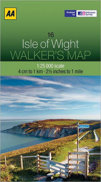 Cover for AA Publishing · AA Walker's Map.016 Isle of Wight (Book) (2012)