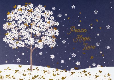 Cover for Peter Pauper Press Inc. · Falling Blossoms in Winter Deluxe Boxed Holiday Cards (Cards) (2022)