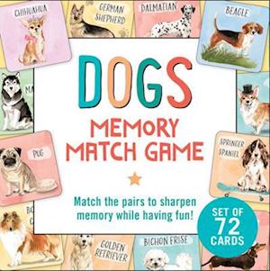 Dogs Memory Match Game (Set Of 72 Cards) - Peter Pauper Press Inc - Produtos - - 9781441342232 - 17 de outubro de 2023