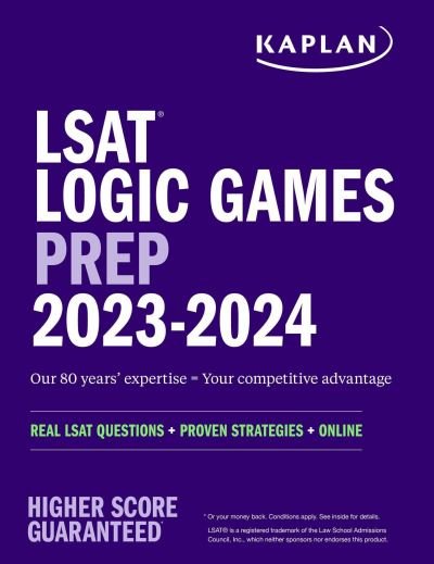 Cover for Kaplan Test Prep · LSAT Logic Games Prep 2023: Real LSAT Questions + Proven Strategies + Online - Kaplan Test Prep (Taschenbuch) (2023)