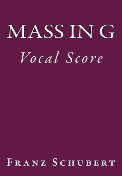 Cover for Franz Schubert · Mass in G (Paperback Bog) (2016)