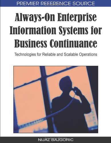 Cover for Nijaz Bajgoric · Always-on Enterprise Information Systems for Business Continuance: Technologies for Reliable and Scalable Operations (Premier Reference Source) (Gebundenes Buch) (2009)