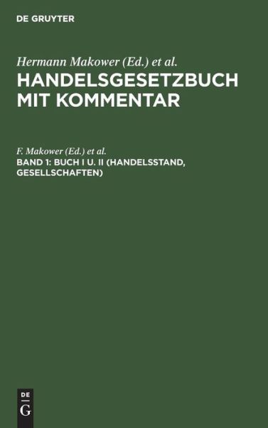 Cover for F. Makower · Handelsstand, Gesellschaften (Book) (1901)