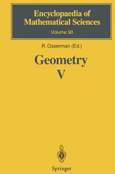 Cover for Robert Osserman · Geometry V: Minimal Surfaces - Encyclopaedia of Mathematical Sciences (Hardcover Book) [1997 edition] (1997)