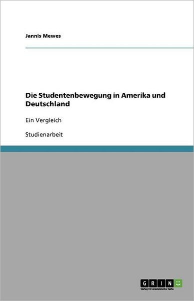 Cover for Mewes · Die Studentenbewegung in Amerika (Book) (2011)