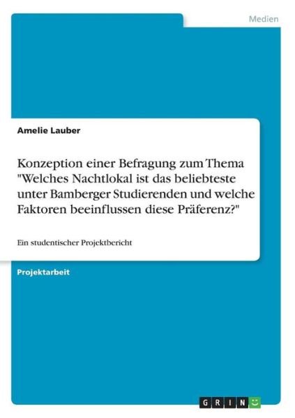 Cover for Lauber · Konzeption einer Befragung zum T (Bog)