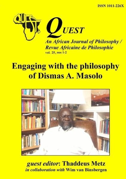 Cover for Wim Van Binsbergen · Quest 25: Engaging with the Philosophy of Dismas A. Masolo (Taschenbuch) (2014)
