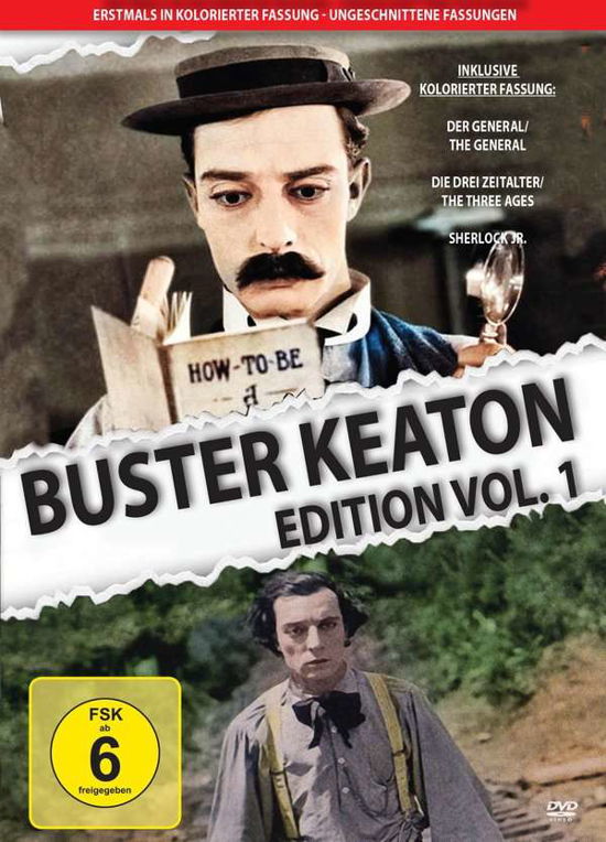 Buster Keaton Edition Vol.1-in Farbe (3er DVD Set) - Keaton,buster / Mack,marion / Smith,charles Henry/+ - Elokuva - Aberle Media GmbH - 4250282142233 - perjantai 27. marraskuuta 2020