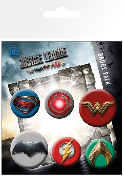 Cover for Dc Comics: Justice League Movie · Dc Comics: Gb Eye - Justice League Movie - Mix (Badge Pack) (MERCH)