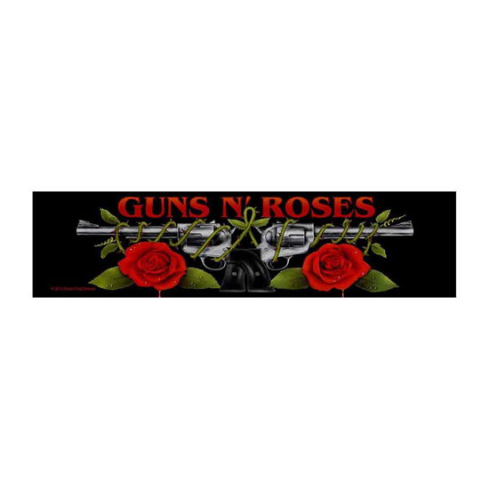 Guns N' Roses Super Strip Patch: Logo / Roses (Retail Pack) - Guns N Roses - Koopwaar - ROCK OFF - 5055339732233 - 