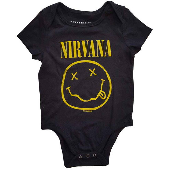 Cover for Nirvana · Nirvana Kids Baby Grow: Yellow Happy Face (9-12 Months) (TØJ) [Black - Kids edition]