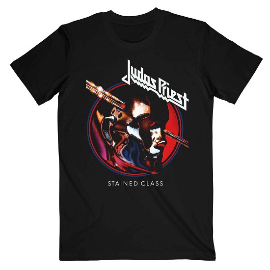 Judas Priest Unisex T-Shirt: Stained Class Album Circle - Judas Priest - Produtos -  - 5056561066233 - 
