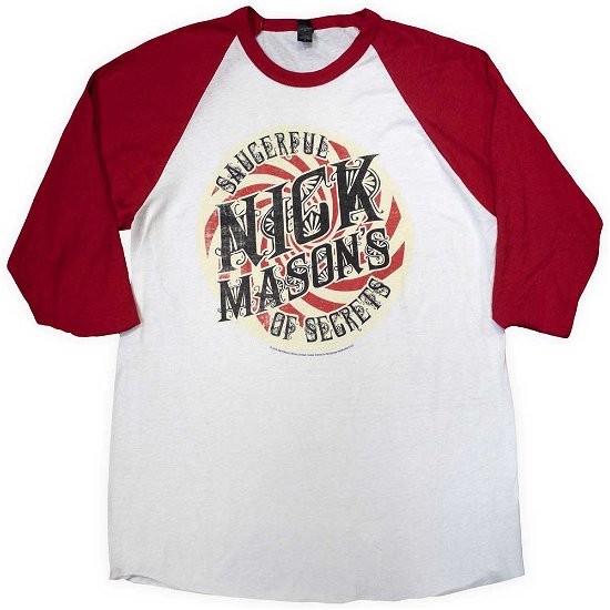 Nick Mason's Saucerful of Secrets Unisex Raglan T-Shirt: Spiral (Ex-Tour) - Nick Mason's Saucerful of Secrets - Mercancía -  - 5056737232233 - 