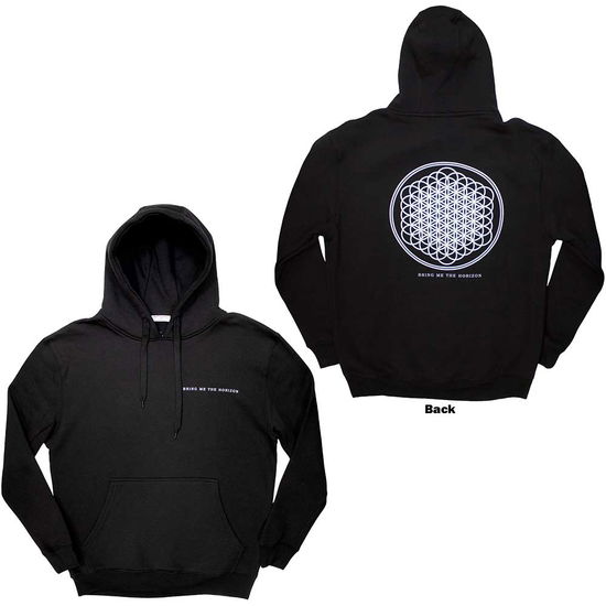 Bring Me The Horizon Unisex Pullover Hoodie: Flower of Life (Back Print) - Bring Me The Horizon - Produtos - - 5056737261233 - 19 de junho de 2024
