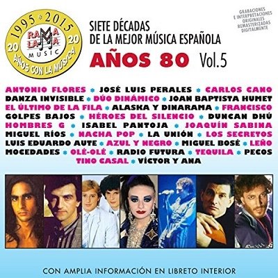 Cover for 7 Decadas De La Mejor Musica Espanola Anos 80 V5 (CD) (2017)