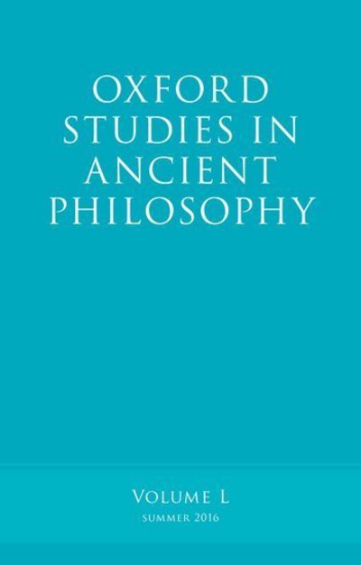 Cover for Oxford Studies in Ancient Philosophy V (Paperback Book) (2016)