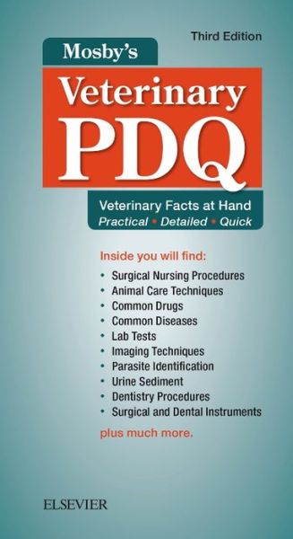 Cover for Sirois, Margi, EdD, MS, RVT, LAT (Consultant) · Mosby's Veterinary PDQ: Veterinary Facts at Hand (Spiral Book) (2018)