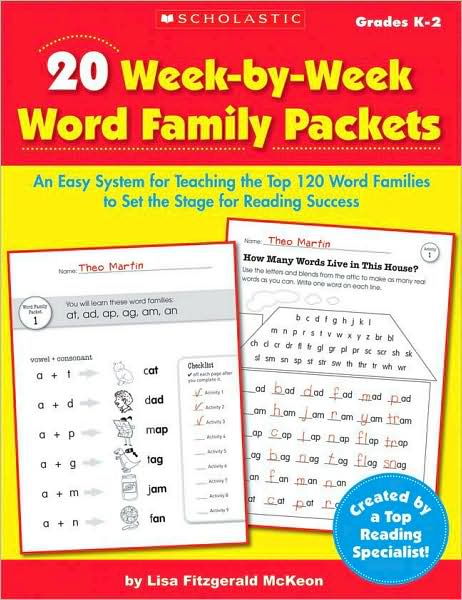 20 Week-by-week Word Family Packets: an Easy System for Teaching the Top 120 Word Families to Set the Stage for Reading Success (Teaching Resources) - Lisa Mckeon - Books - Scholastic Teaching Resources (Theory an - 9780439929233 - July 1, 2008