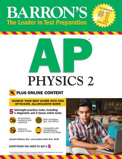 Cover for Rideout, Kenneth, M.S. · AP Physics 2 with Online Tests - Barron's Test Prep (Paperback Book) (2018)