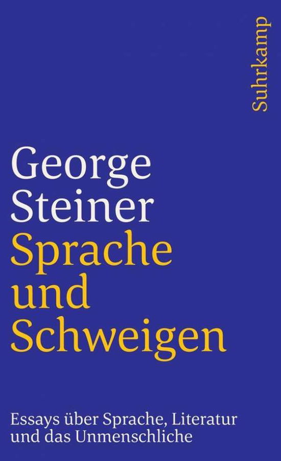 Cover for George Steiner · Suhrk.TB.0123 Steiner.Sprache u.Schw. (Buch)
