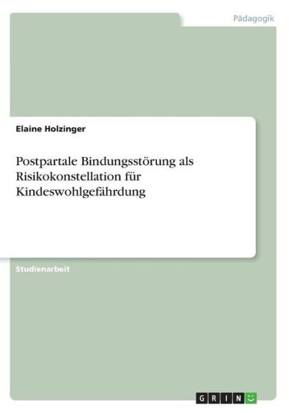 Cover for Holzinger · Postpartale Bindungsstörung a (Book)