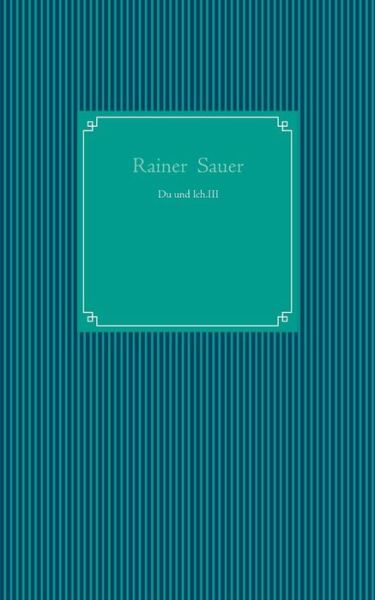 Cover for Rainer Sauer · Du Und Ich.iii (Paperback Book) [German edition] (2013)