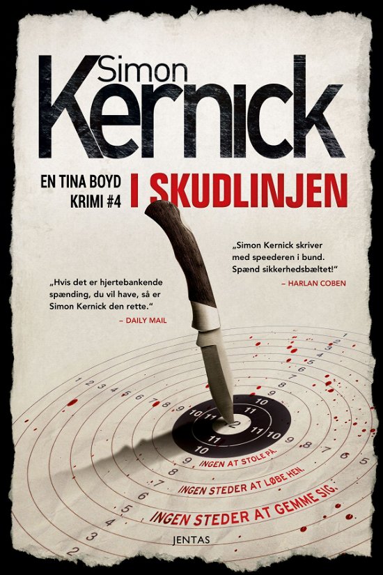 Cover for Simon Kernick · Tina Boyd #4: I skudlinjen (Sewn Spine Book) [1st edition] (2021)