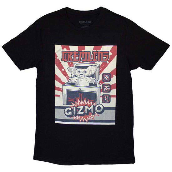 Cover for Gremlins · Gremlins Unisex T-Shirt: Gizmo Japanese Advert (Black) (T-shirt)