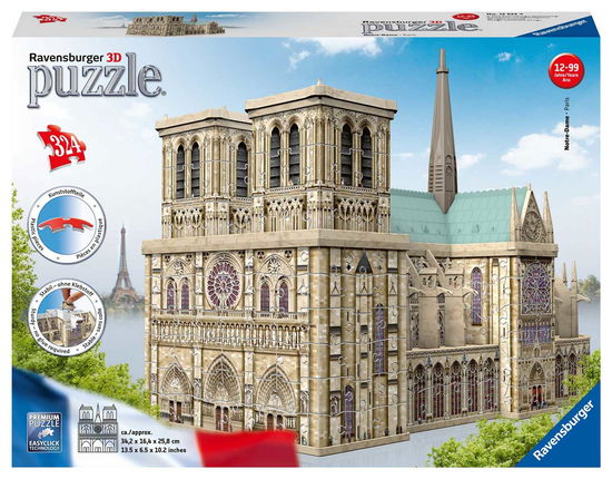 Parijs 3D (324 Stukjes) - Notre Dame - Koopwaar - Ravensburger - 4005556125234 - 26 februari 2019