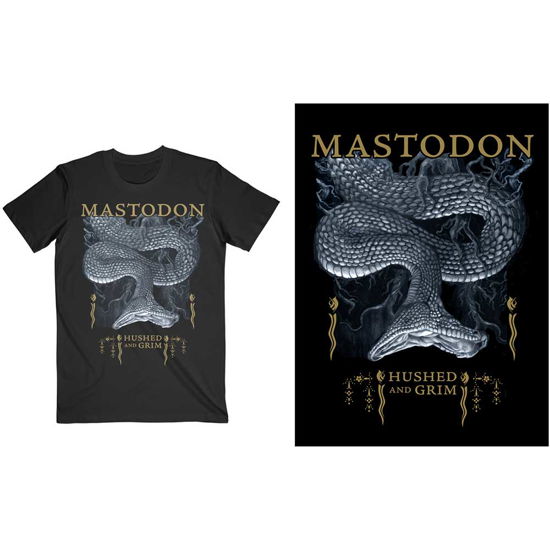 Mastodon Unisex T-Shirt: Hushed Snake - Mastodon - Koopwaar -  - 5056561001234 - 