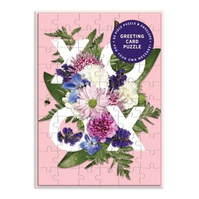 Say It With Flowers XOXO Greeting Card Puzzle - Galison - Brætspil - Galison - 9780735367234 - 15. april 2021