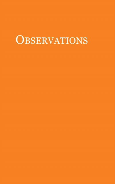 Cover for John Winthrop · Observations (Hardcover Book) (2006)