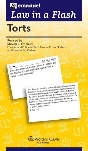 Cover for Steven L. Emanuel · Law in a Flash: Torts (Flashcards) [Flc Crds/b edition] (2012)