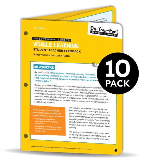 Cover for Shirley Clarke · BUNDLE: Clarke: The On-Your-Feet Guide to Visible Learning: Student-Teacher Feedback: 10 Pack - On-Your-Feet-Guides (Book) (2019)