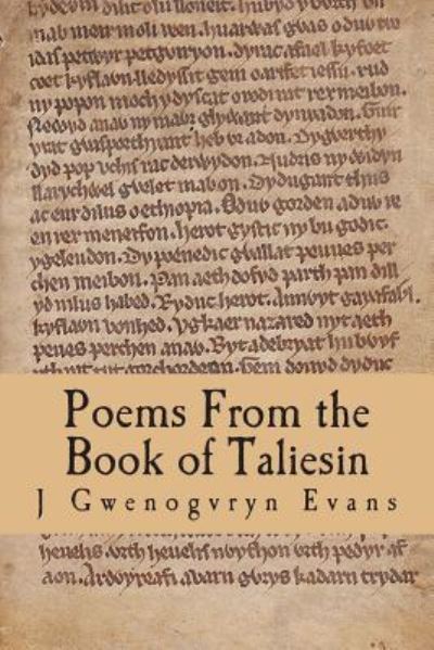 Poems From the Book of Taliesin - J Gwenogvryn Evans - Books - Bardic Press - 9781906834234 - June 26, 2012