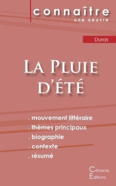 Cover for Marguerite Duras · Fiche de lecture La Pluie d'ete de Marguerite Duras (Analyse litteraire de reference et resume complet) (Paperback Book) (2022)
