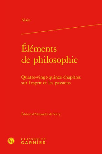 Cover for Alain · Elements de Philosophie (Hardcover Book) (2022)