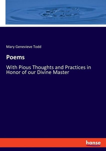 Cover for Todd · Poems (Bok) (2019)