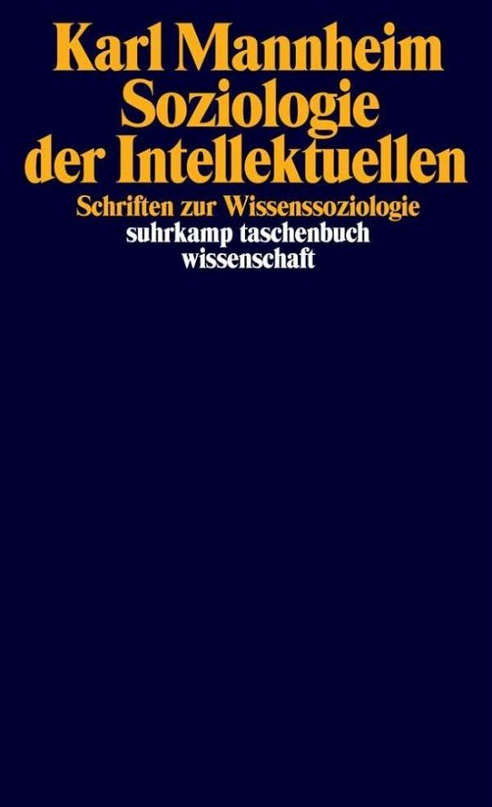 Cover for Mannheim · Soziologie der Intellektuellen (Book)