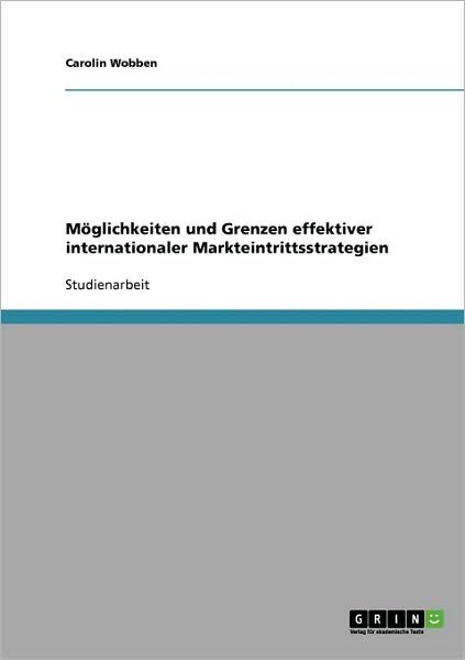 Cover for Wobben · Möglichkeiten und Grenzen effekt (Buch) [German edition] (2007)