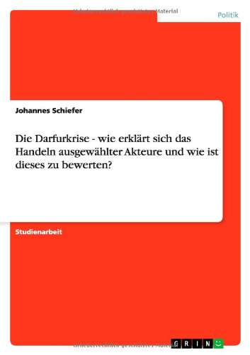 Cover for Schiefer · Darfurkrise (Book) [German edition] (2011)