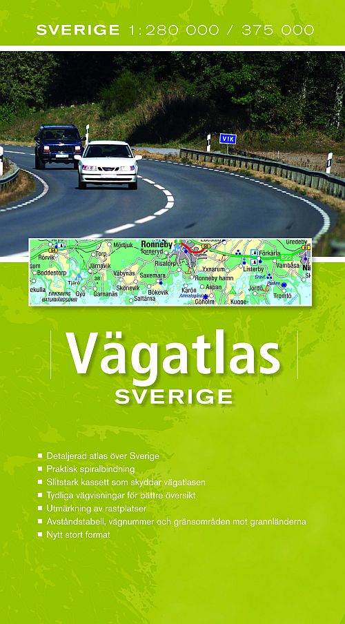 Cover for Legind · Færdselskort Sverige (Vägatlas Sverige) (Spiral Book) [1.º edición] (2010)