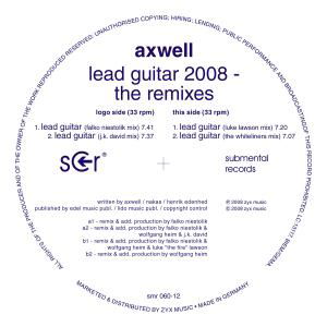 Cover for Axwell · Lead Guitar 2008-the Remixes (LP) [Remix edition] (2008)