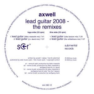 Lead Guitar 2008 Remixes - Axwell - Música - AMS - 0090204818235 - 28 de março de 2008