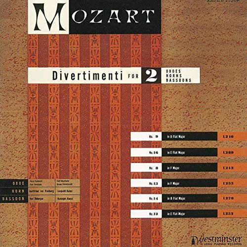 Cover for Mozart / Vienna Philharmonic Wind Group · Mozart: Divertimenti K240 K289 K213 K253 K270 K252 (CD) [Japan Import edition] (2023)
